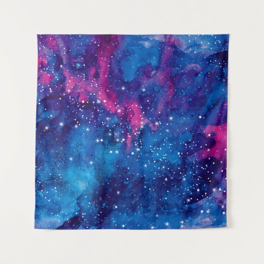 Weltraumgalaxie Wasserfarbe Nachthimmel mit Sterne Wandteppich (Vorderseite)