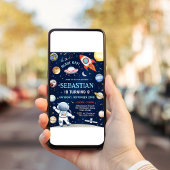 Weltraumgalaxie zum Geburtstag Einladung