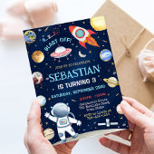Weltraumgalaxie zum Geburtstag Einladung