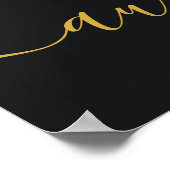 Weltraumgalaxien und Goldstars Personalisiertes Po Poster (Ecke)