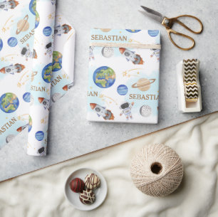 WeltraumGeburtstag Geschenkpapier