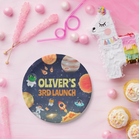 WeltraumGeburtstag Pappteller (Party)