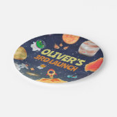 WeltraumGeburtstag Pappteller (Schrägansicht)