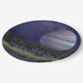 WeltraumGeburtstag Pappteller (Schrägansicht)