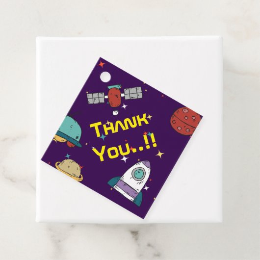 WeltraumGeburtstagsfeier Geschenkanhänger (Beispiel)