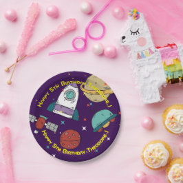 WeltraumGeburtstagsfeier Pappteller