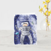 WeltraumGeburtstagskarte Karte (Gelbe Blume)