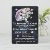 Weltraumgedankengeburt des Kindes Einladung (Stehend Vorderseite)