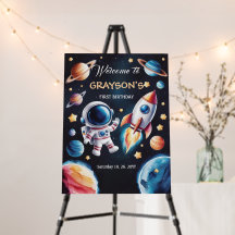 Weltraumgedankenschmuck für den ersten Geburtstag 