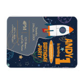 Weltraumgeschlechtsneutrale erste Geburtstagsparte Magnet (Horizontal)