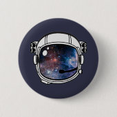 Weltraumhelm Button (Vorderseite)