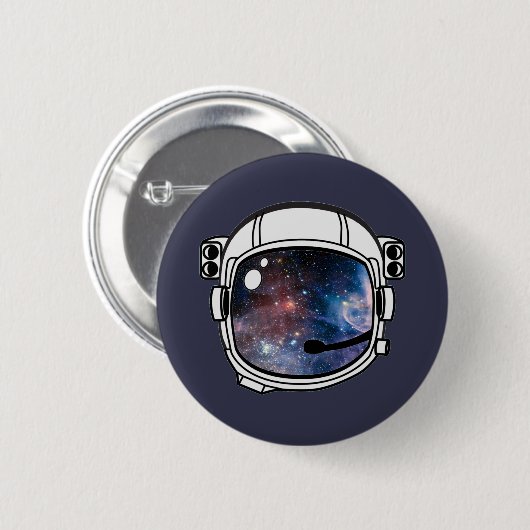 Weltraumhelm Button (Vorne & Hinten)