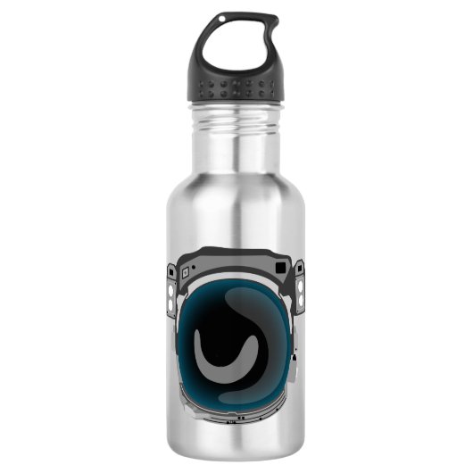 Weltraumhelm Edelstahlflasche (Vorderseite)