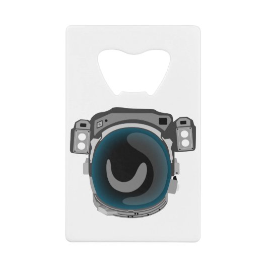 Weltraumhelm Geldbeutel Flaschenöffner (Vorderseite)