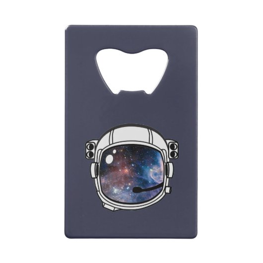 Weltraumhelm Geldbeutel Flaschenöffner (Vorderseite)