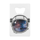 Weltraumhelm Geldbeutel Flaschenöffner (Rückseite)
