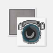 Weltraumhelm Magnet (Vorderseite/Rückseite)
