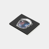 Weltraumhelm Post-it Klebezettel (angewinkelt)