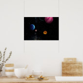 Weltraumhintergrund Poster (Küche)