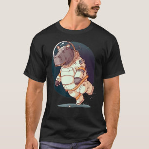 Weltraumhippo auf dem Galaxy Astronauten Hippopota T-Shirt