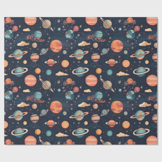 Weltraumholpapier Geschenkpapier (Flach)