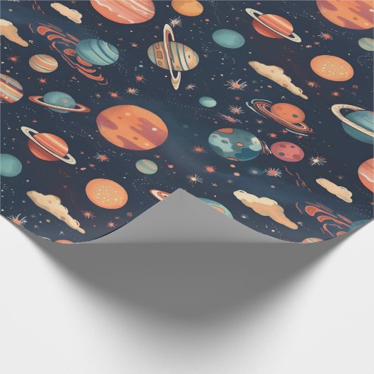 Weltraumholpapier Geschenkpapier (Ecke)