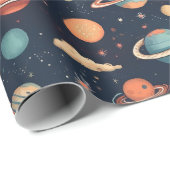 Weltraumholpapier Geschenkpapier (Rolleneckpunkt)