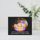 Weltraumhühner Postkarte (Stehend Vorderseite)