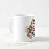 Weltraumhund im Astro-Kostüm Kaffeetasse (Vorderseite Links)