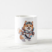 Weltraumhund im Astro-Kostüm Kaffeetasse (Mittel)