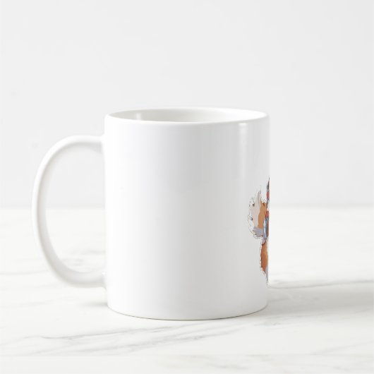 Weltraumhund im Astro-Kostüm Kaffeetasse (Links)