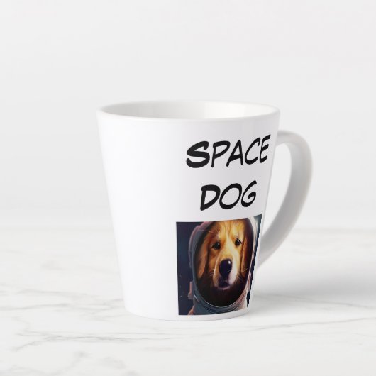 Weltraumhund Latte-Tasse Milchtasse (Rechte Ecke)