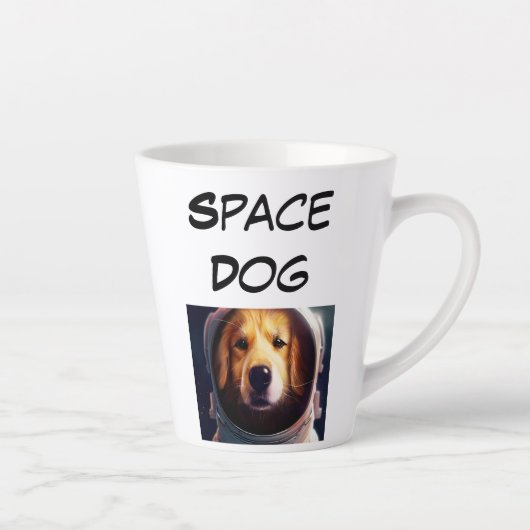 Weltraumhund Latte-Tasse Milchtasse (Rechts)