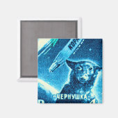 Weltraumhund Magnet (Vorderseite/Rückseite)