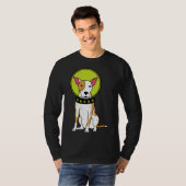 Weltraumhund Pit Bull Red T-Shirt (Vorne ganz)