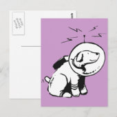 Weltraumhund Postkarte (Vorne/Hinten)