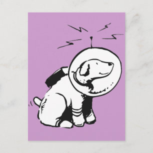 Weltraumhund Postkarte
