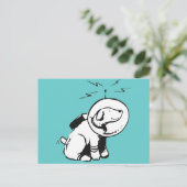 Weltraumhund Postkarte (Stehend Vorderseite)