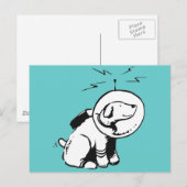 Weltraumhund Postkarte (Vorne/Hinten)