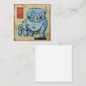 Weltraumhund Quadratische Visitenkarte (Vorne/Hinten)