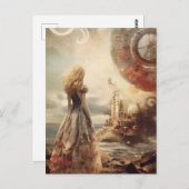 Weltrauminsel auf einem anderen Planeten Postkarte (Vorne/Hinten)