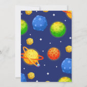 Weltraumjunge Babydusche Einladung (Rückseite)