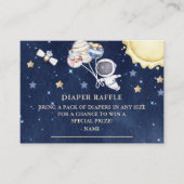 Weltraumjunge Babyduschmaschine für Kleinkinder -  Begleitkarte (Vorderseite)