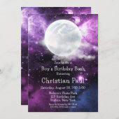 Weltraumjunge's Birthday Bash Sweet 16 Einladung (Vorne/Hinten)