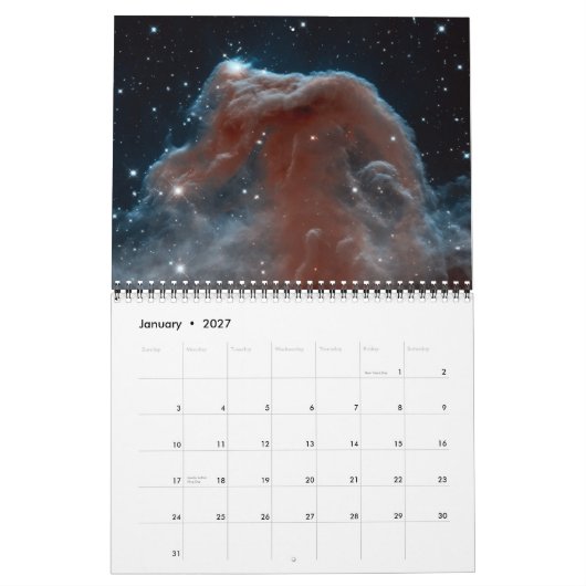 Weltraumkalender Kalender (Jan 2027)
