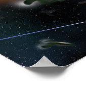Weltraumkampf Poster (Ecke)
