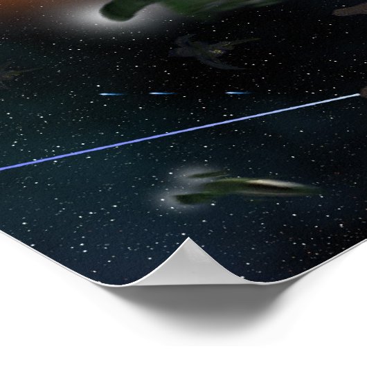 Weltraumkampf Poster (Ecke)