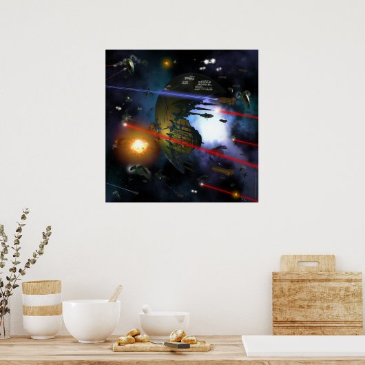 Weltraumkampf Poster (Küche)