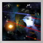 Weltraumkampf Poster (Vorne)