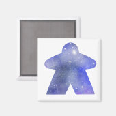 Weltraumkapsel in Blau Magnet (Vorderseite/Rückseite)